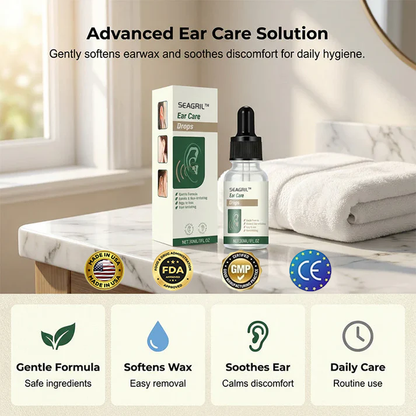 【👑Top Sellers of 2026】👂SEAGRIL™ Ear Care Drops- Tinnitus Relief – Gentle Cleansing & Soothing Relief for Healthy Ears -Plant-Based Formula|FDA registered & approved