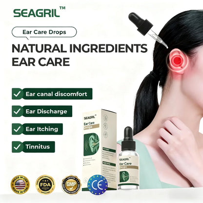 【👑Top Sellers of 2026】👂SEAGRIL™ Ear Care Drops- Tinnitus Relief – Gentle Cleansing & Soothing Relief for Healthy Ears -Plant-Based Formula|FDA registered & approved