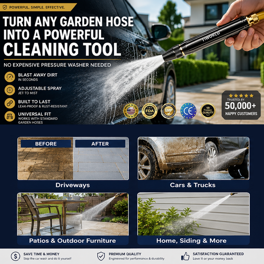 🚗🏡💦 Transform Any Garden Hose Into A Powerful Outdoor Cleaning Tool