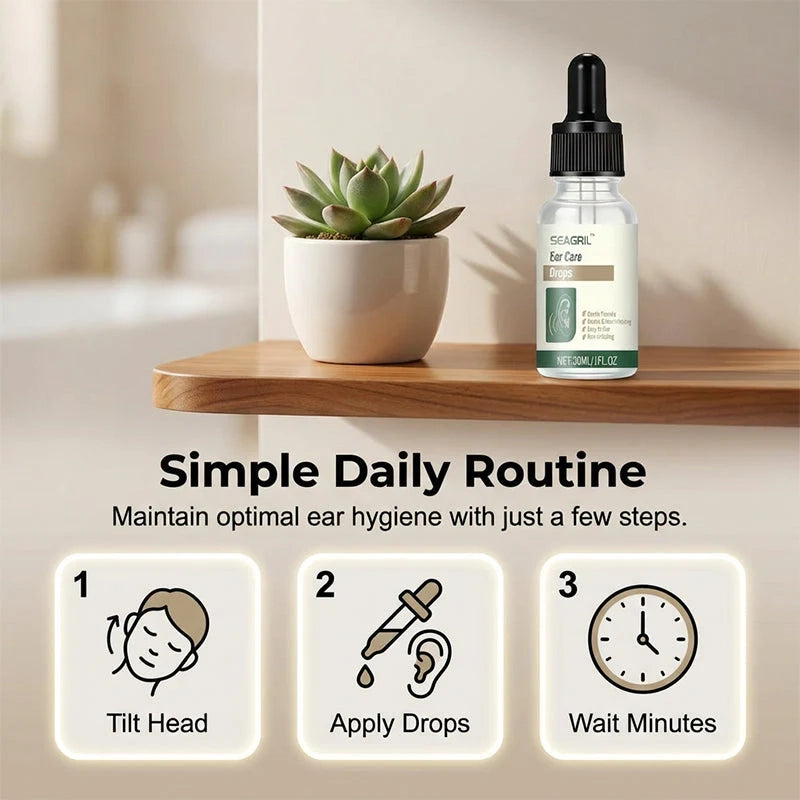 【👑Top Sellers of 2026】👂SEAGRIL™ Ear Care Drops- Tinnitus Relief – Gentle Cleansing & Soothing Relief for Healthy Ears -Plant-Based Formula|FDA registered & approved